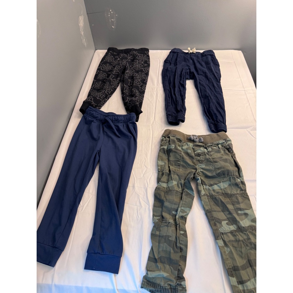 Boys 3T Pants Bundle Carters Camo Okie Dokie Navy Spiderweb Joggers Lot of 4